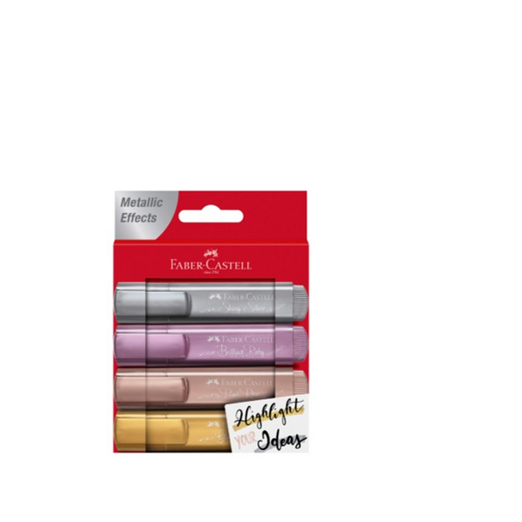 DESTACADOR METALICO FABER CASTELL 4 UNIDADES 1