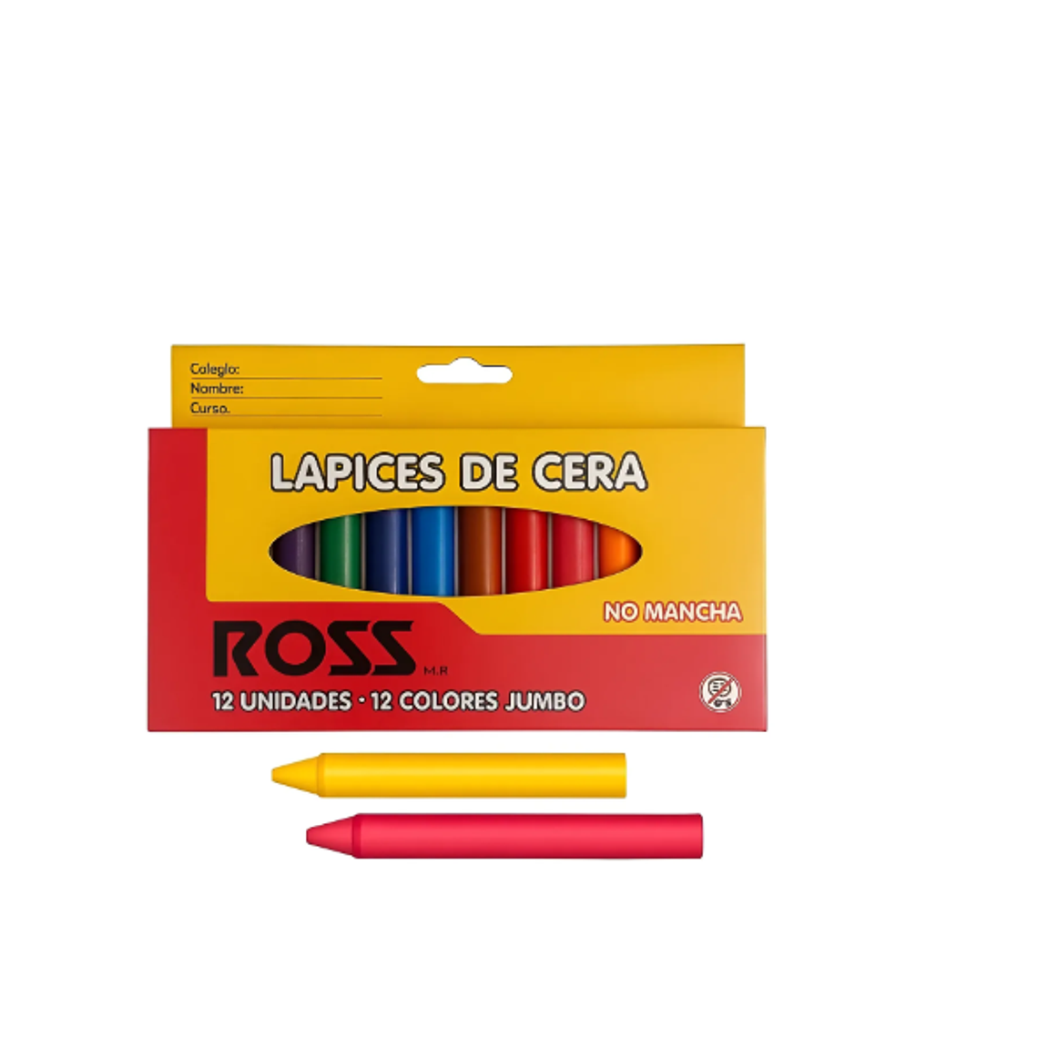 Lápices De Cera Ross Jumbo 12 Colores 1