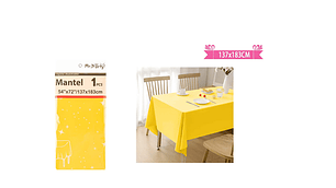 Mantel plástico amarillo 137*183cm