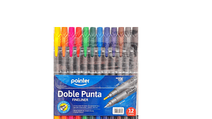 Marcadores Pointer Doble Punta De 12 Colores