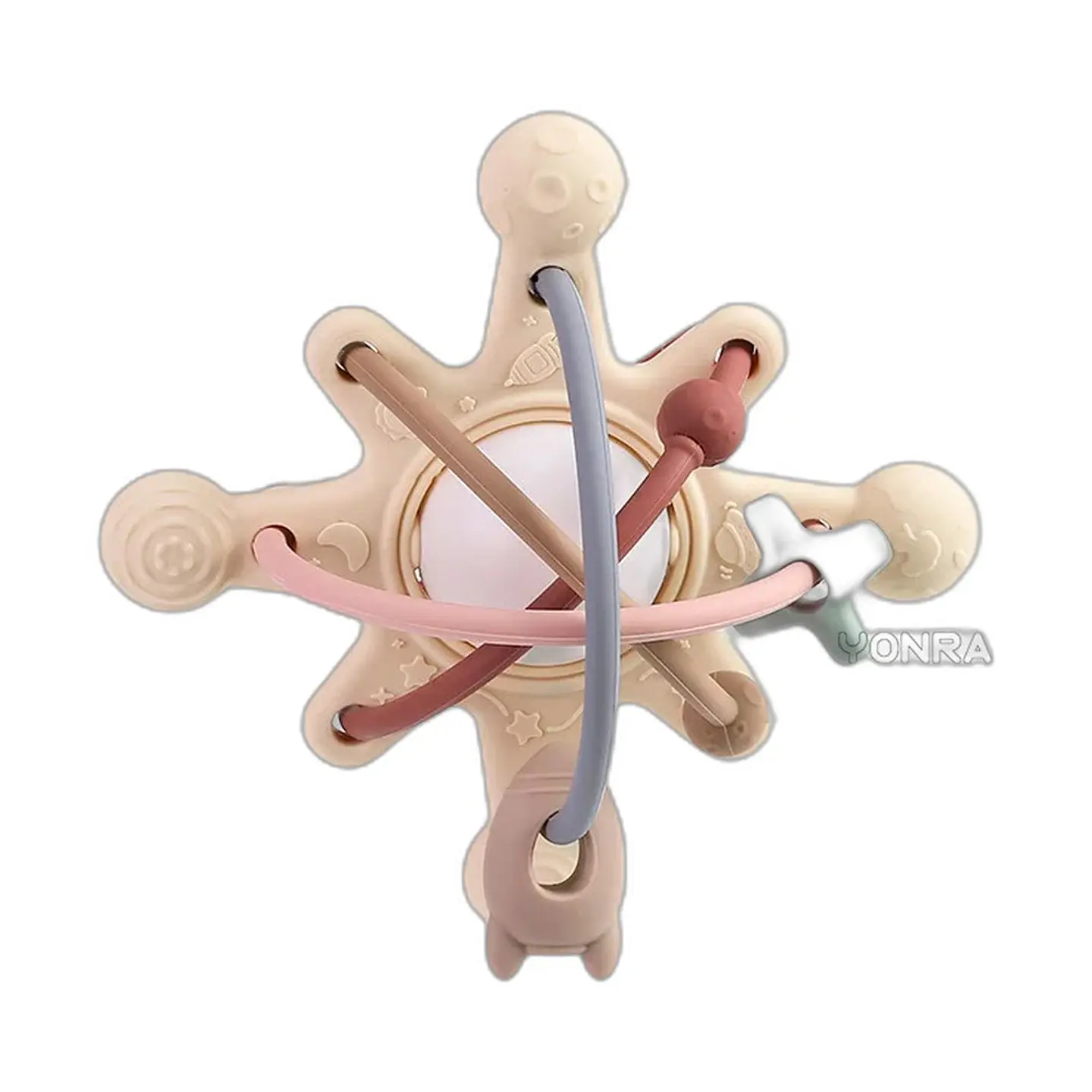 Set Sonajero y Mordedor Sensorial Montessori — Silicona para Bebé 6
