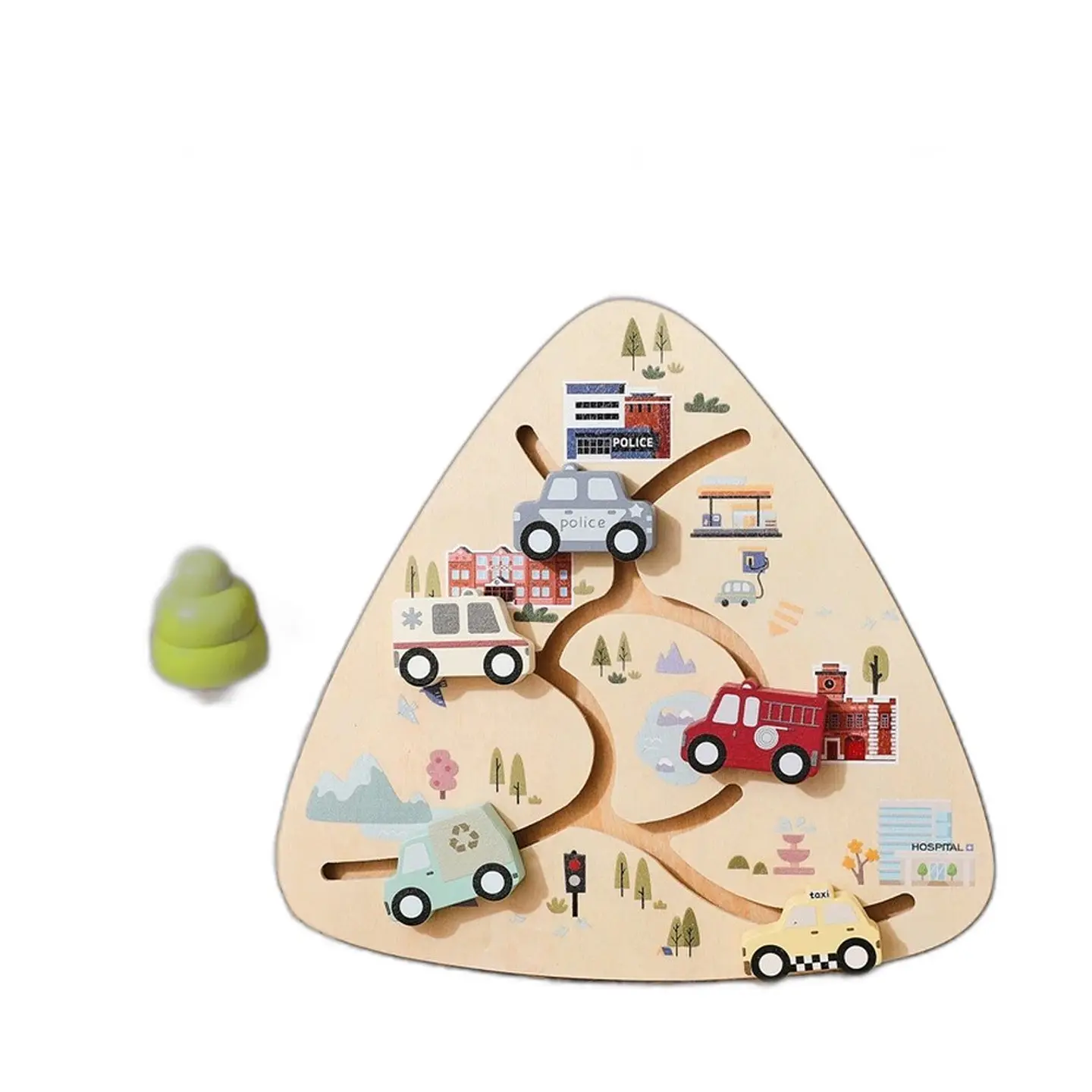 Tablero Laberinto de Autos Montessori — Juguete de Dedo para Bebé 5