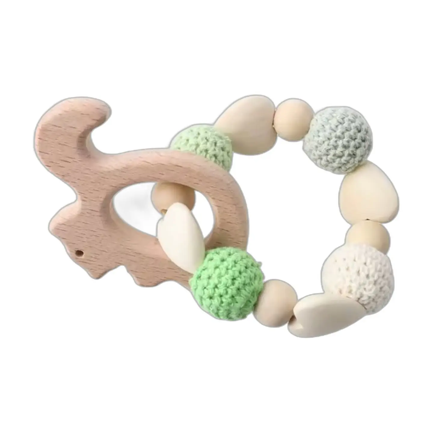 Pulsera Mordedor Artesanal Madera — Ciervo Montessori 1