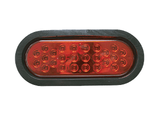 Foco Ovalado Rojo Con Goma Y Con Conector