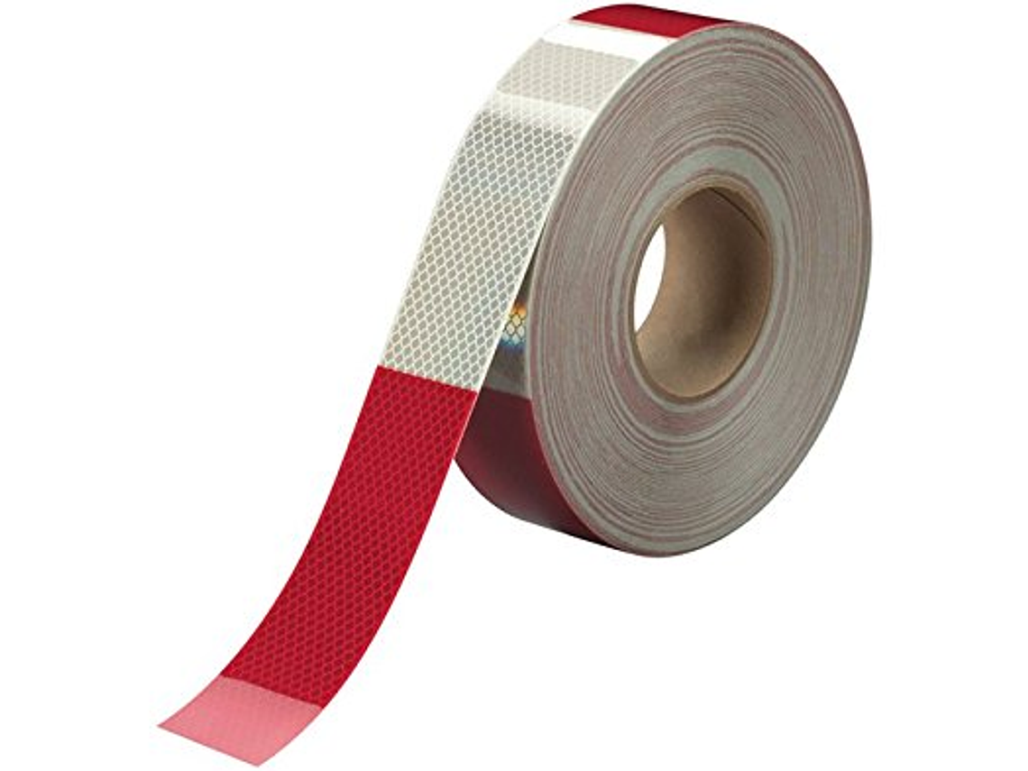 Rollo Cinta 3M Blanco/Rojo Rollo 1