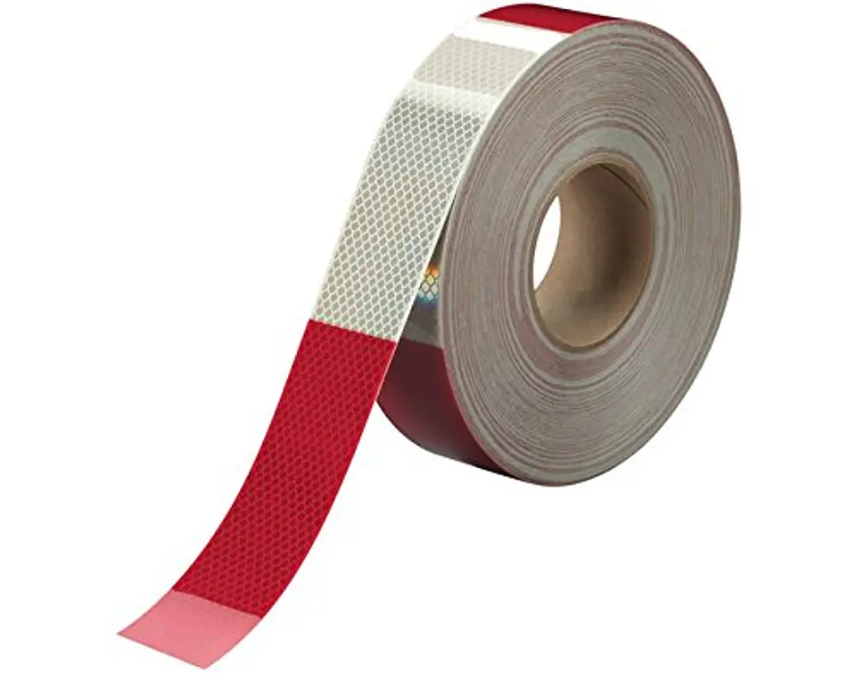 Rollo Cinta 3M Blanco/Rojo Rollo 1