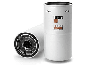 FILTRO DE ACEITE FLEETGUARD LF670 PARA MOTOR MARCA CUMMINS. 