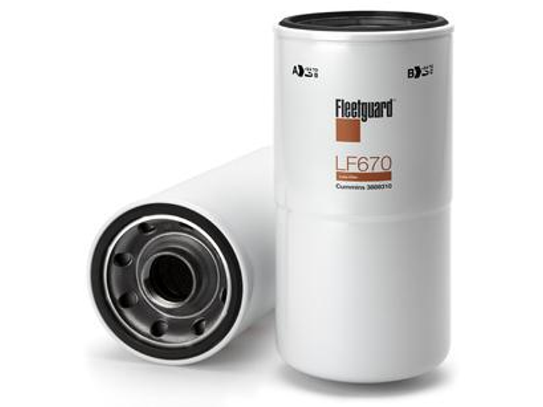 Filtro De Aceite Fleetguard Lf670 Para Motor Marca Cummins.  1
