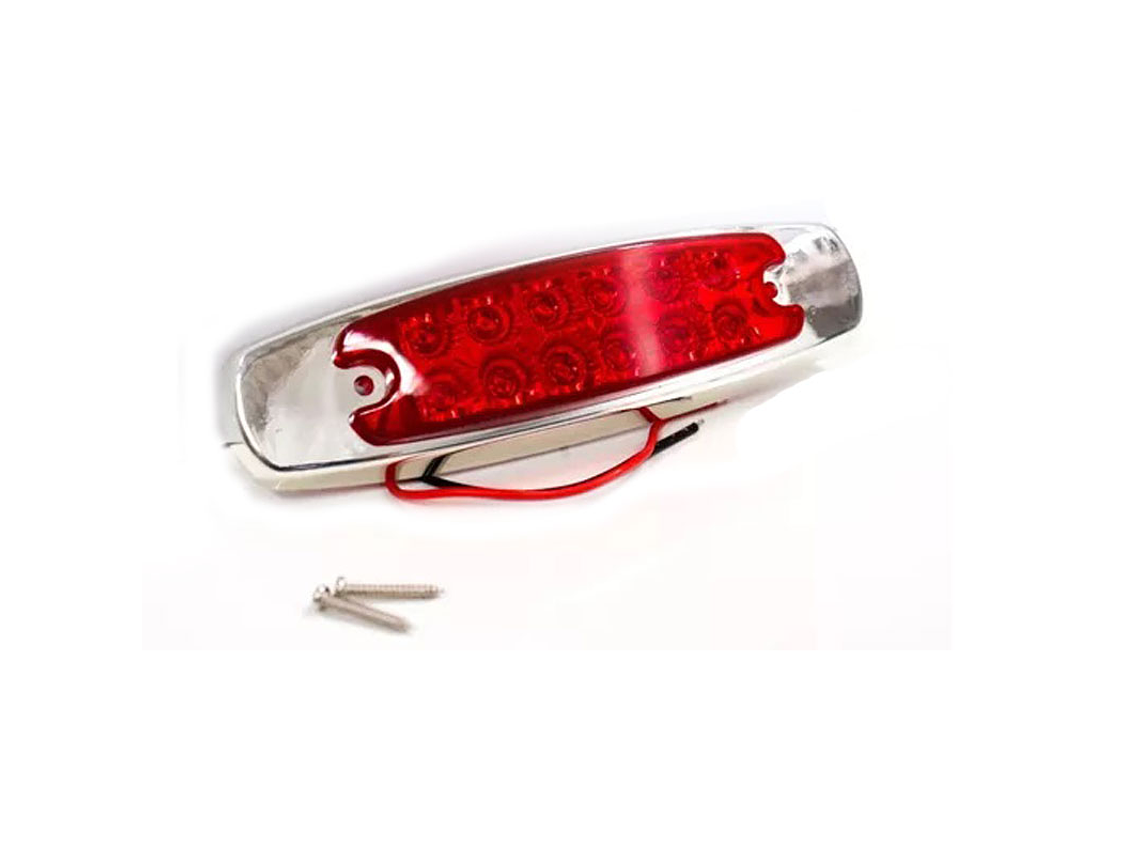Foco Lateral Led Cromado Aper. Rojo 1