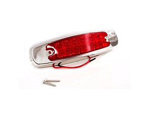 Foco Lateral Led Cromado Aper. Rojo