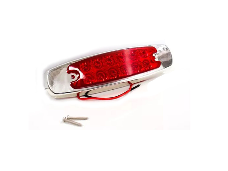 Foco Lateral Led Cromado Aper. Rojo 1