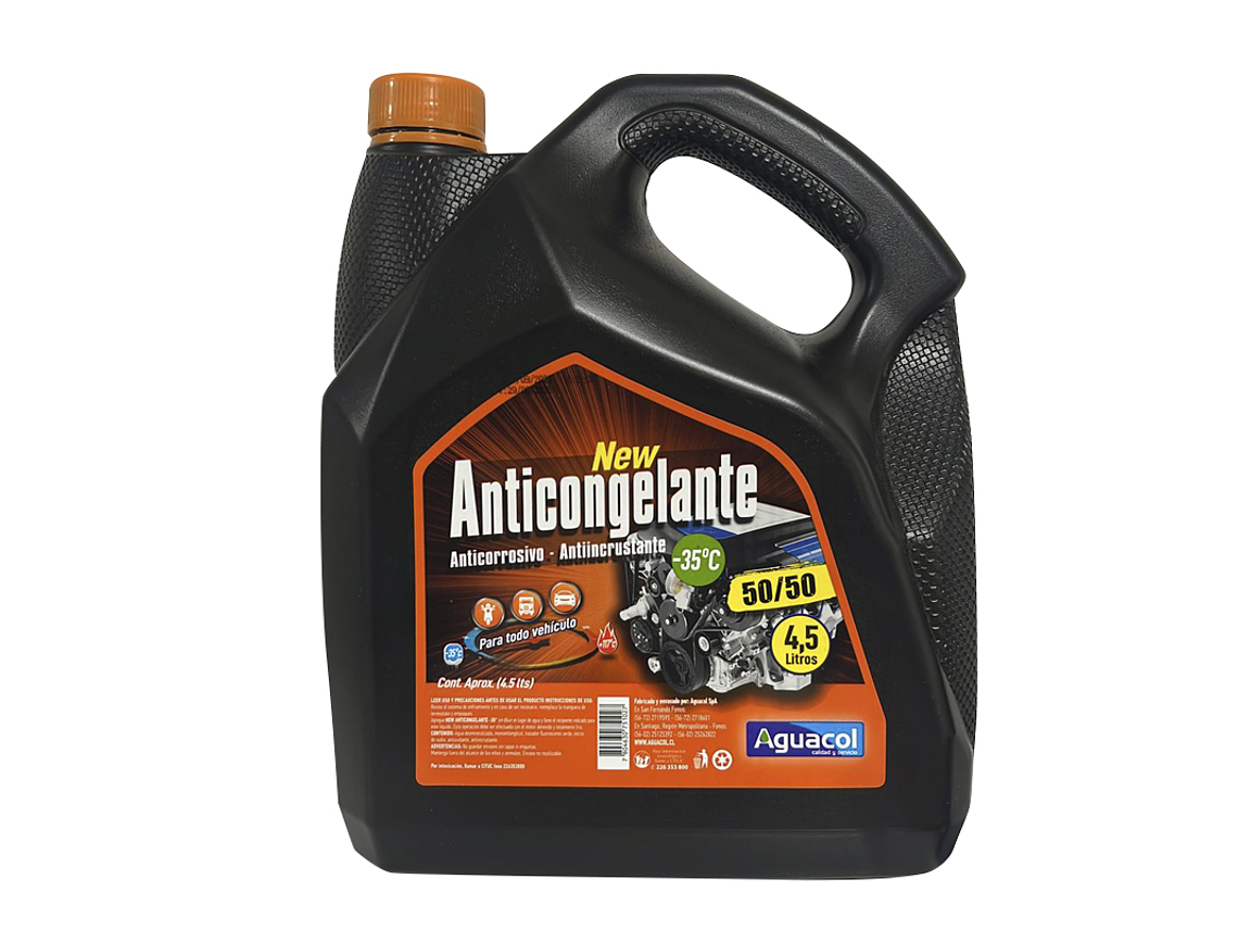Bidon New Anticongelante 50/50 //4.5Lts Oferta **LLEVA 2 O MÁS UNIDADES Y OBTÉN TU DESCUENTO EN EL CARRITO DE COMPRAS**   1