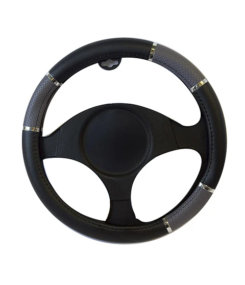 CUBRE VOLANTE NEGRO APLICACION GRIS