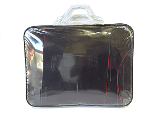 FUNDA CUBRE ASIENTO JGO 8 PZAS NEGRO /ROJO