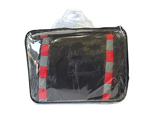 ÿFUNDA ASIENTOS 6 PIEZAS IMITACION CUERO ROJO/GRIS