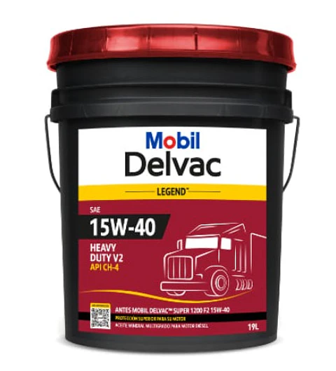 15W40 Aceite Motor  Delvac Super 1200 F2 19Lt Mobil 
