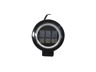 56127   FOCO LED 90 MM DIAM. FLASH BIVOLT CON HAALO AMBAR -AZUL