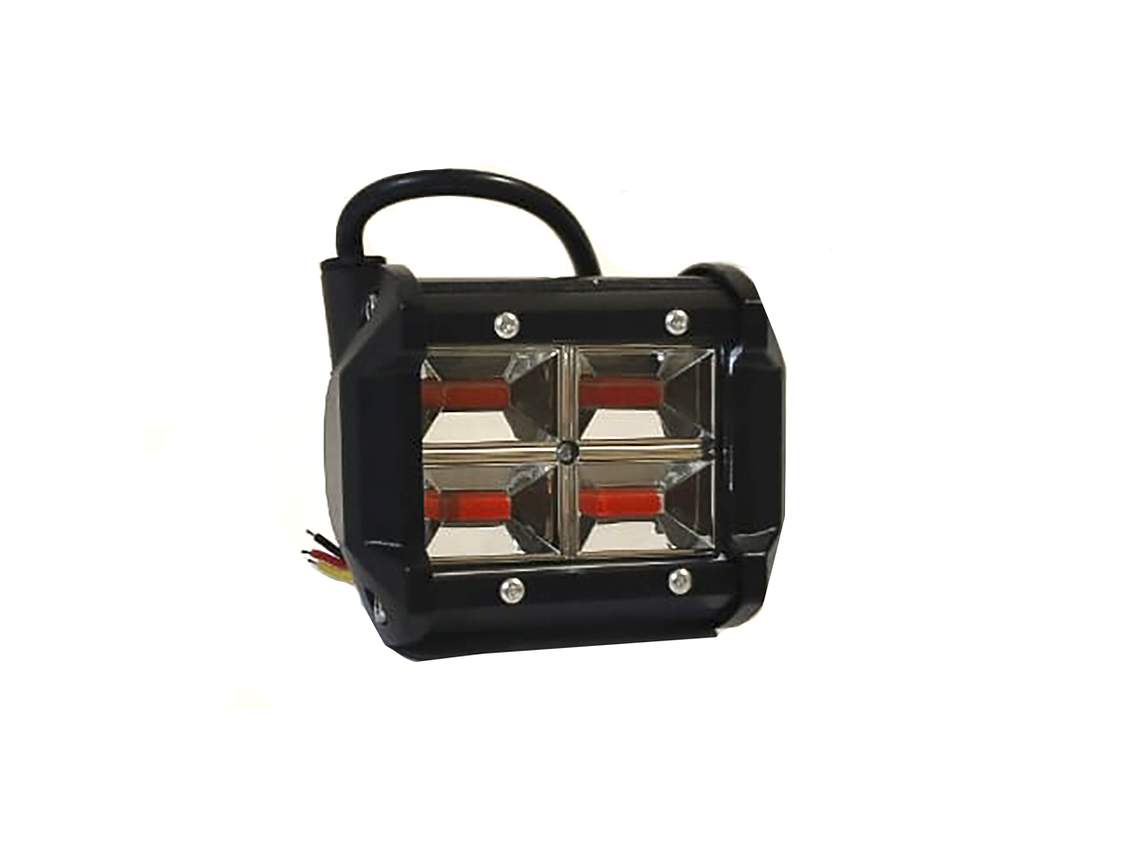 182401   	FOCO 4 LED FLASH Y LUZ FIJA ROJA CUADRADO 1