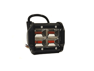 182401   	FOCO 4 LED FLASH Y LUZ FIJA ROJA CUADRADO