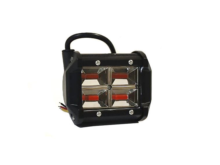 182401   	FOCO 4 LED FLASH Y LUZ FIJA ROJA CUADRADO 1