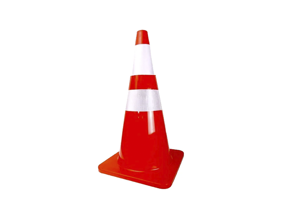 EPPBAS28   CONO BASE NARANJA 28 DOBLE CINTA REFLECTANTE 1