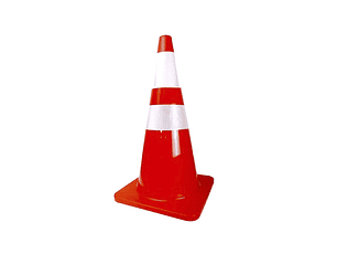 EPPBAS28   CONO BASE NARANJA 28 DOBLE CINTA REFLECTANTE