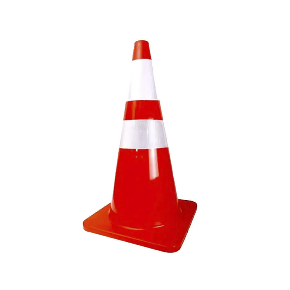 EPPBAS28   CONO BASE NARANJA 28 DOBLE CINTA REFLECTANTE 1