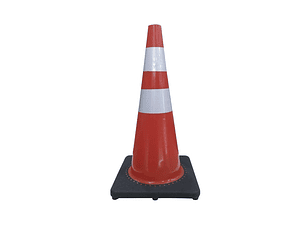 EPPCON28   CONO BASE NEGRA 28 CON 2 CINTAS REFLECTANTE