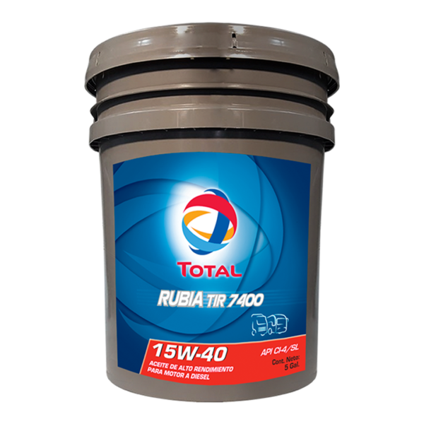 15W40 Aceite Motor Rubia Tir 7400 20Lt Total