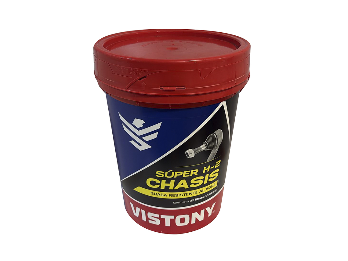 BALDE GRASA CHASIS SUPER H-2 ROJO 16 KILOS VISTONY **LLEVA 2 O MÁS UNIDADES Y OBTÉN TU DESCUENTO EN EL CARRITO DE COMPRAS**   1