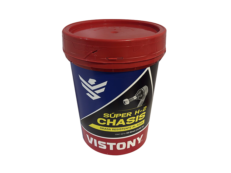 BALDE GRASA CHASIS SUPER H-2 ROJO 16 KILOS VISTONY **LLEVA 2 O MÁS UNIDADES Y OBTÉN TU DESCUENTO EN EL CARRITO DE COMPRAS**   1