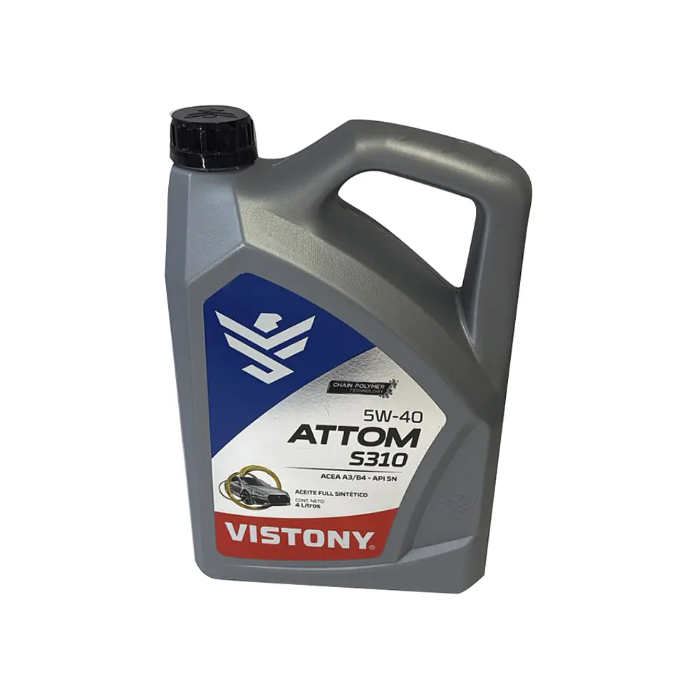 ACEITE ATTOM S310 SAE 5W40 ACEA A5/-API 4 LITROS VISTONY 1