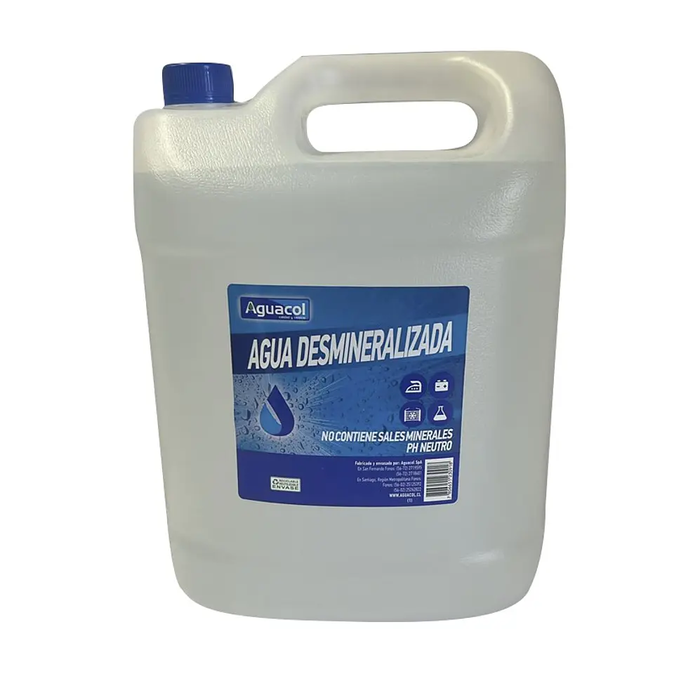 Agua Desmineralizada Bidon  5 Litros Oferta **LLEVA 2 O MÁS UNIDADES Y OBTÉN TU DESCUENTO EN EL CARRITO DE COMPRAS**   1