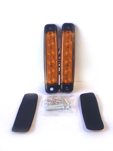 Luz Lateral LED Rectangular  AMBAR,Led - Set 2 unidades