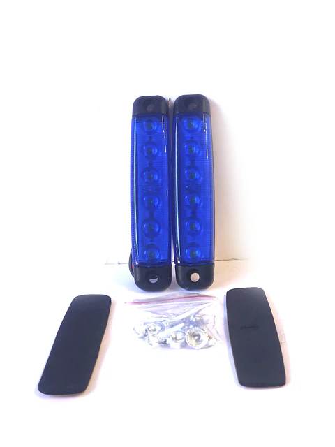 Luz Lateral LED Rectangular  AZUL,Led - Set 2 unidades