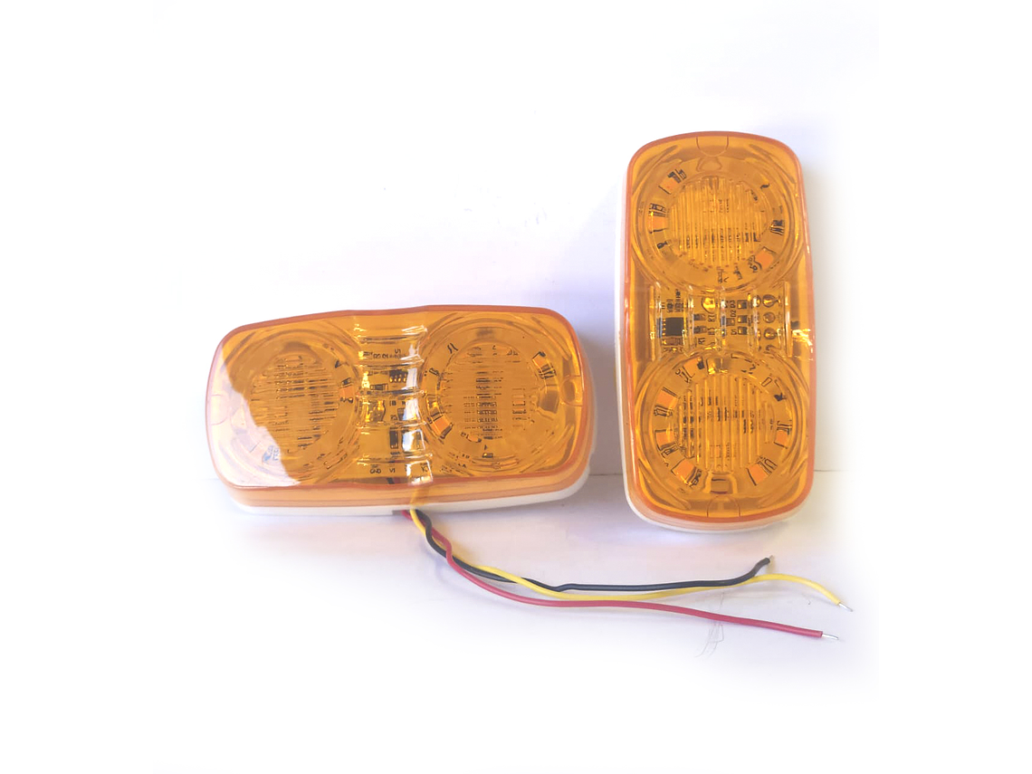 Luz Lateral LED Rectangular Robusta AMBAR led 4x2 1