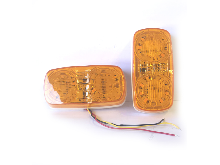 Luz Lateral LED Rectangular Robusta AMBAR led 4x2 1