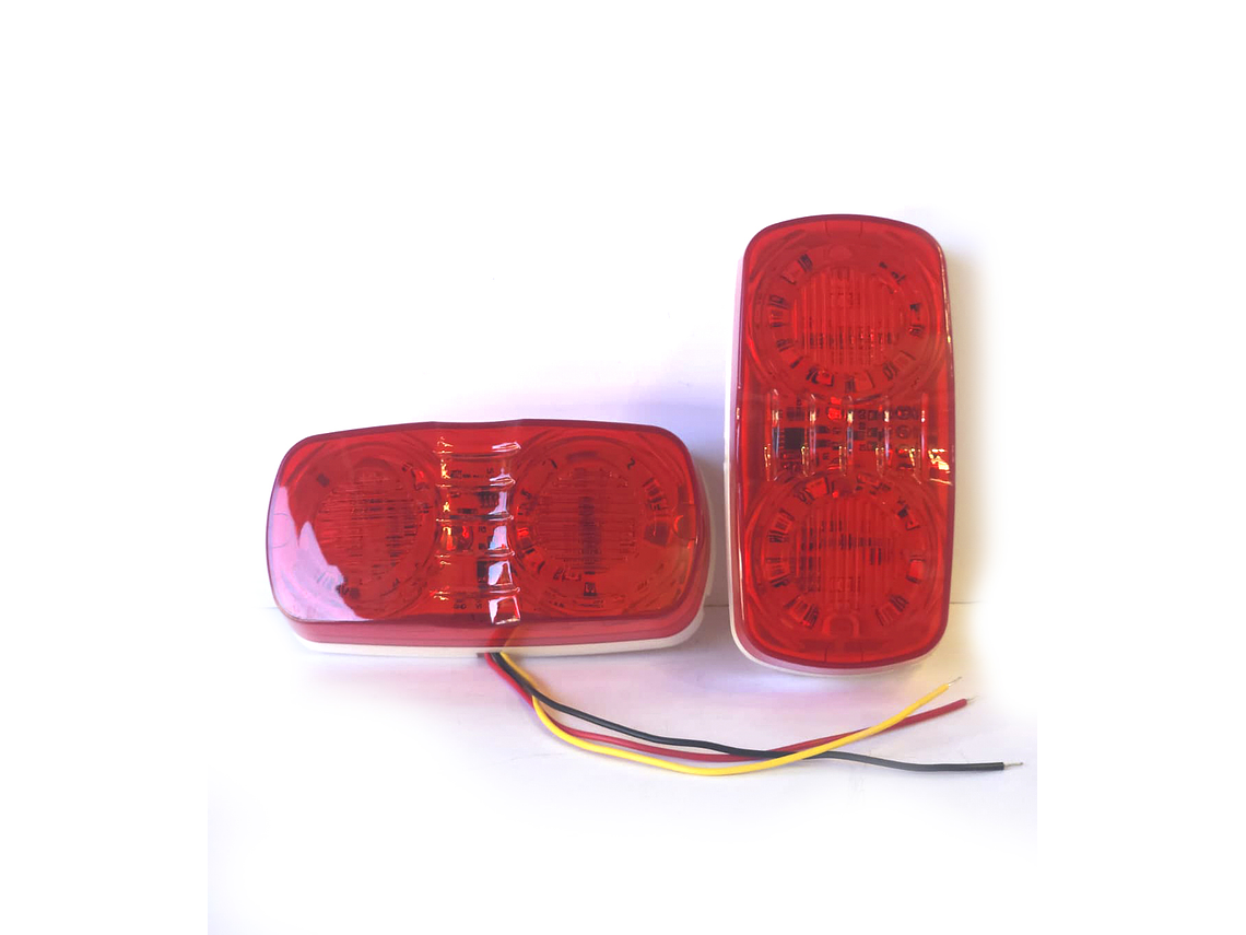 Luz Lateral LED Rectangular Robusta ROJO, Led 4x2 1