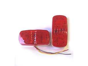 Luz Lateral LED Rectangular Robusta ROJO, Led 4x2