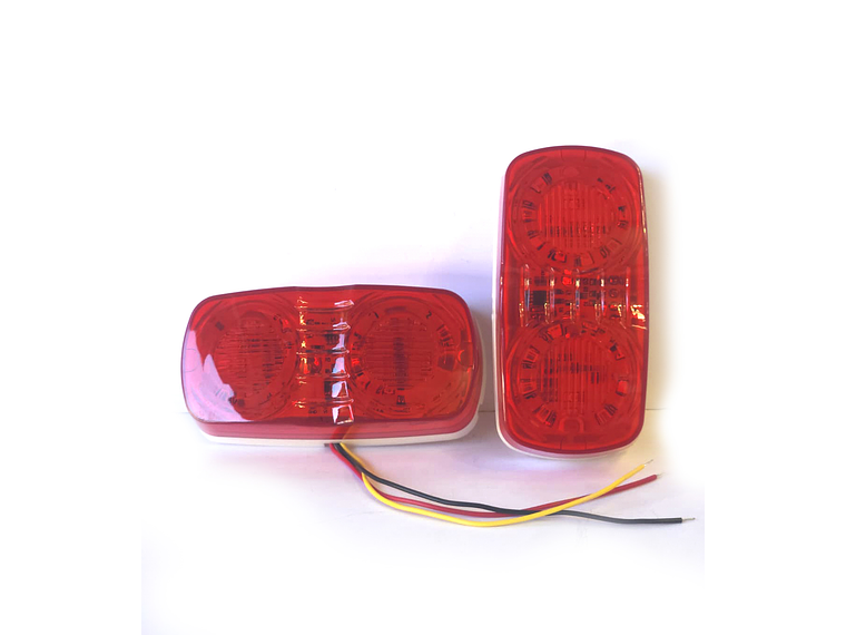 Luz Lateral LED Rectangular Robusta ROJO, Led 4x2 1