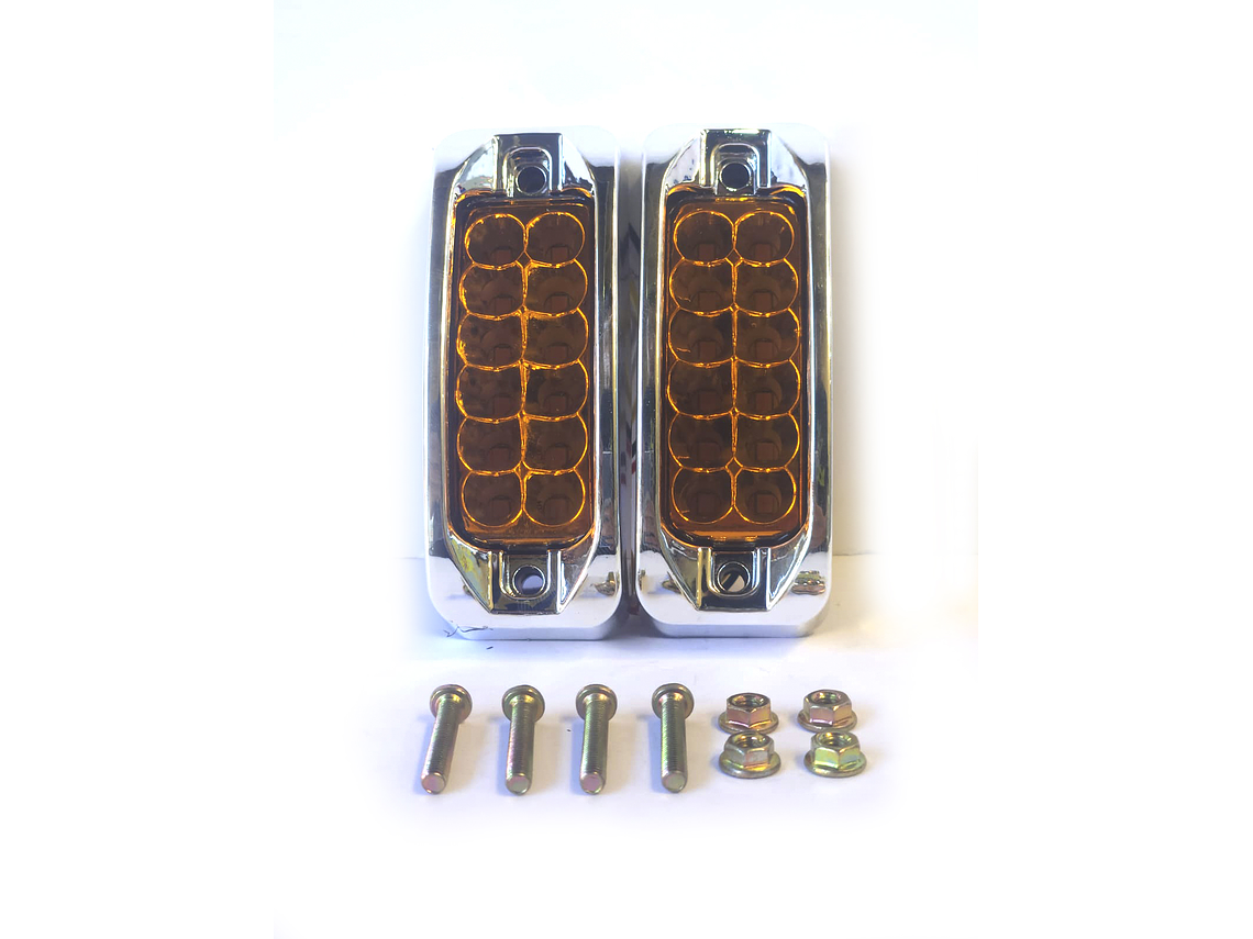 Luz Lateral LED Rectangular Moderna AMBAR, 12 LED / SET 2 unidades  1