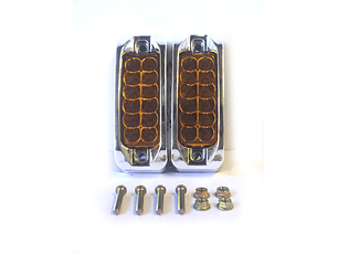 Luz Lateral LED Rectangular Moderna AMBAR, 12 LED / SET 2 unidades 