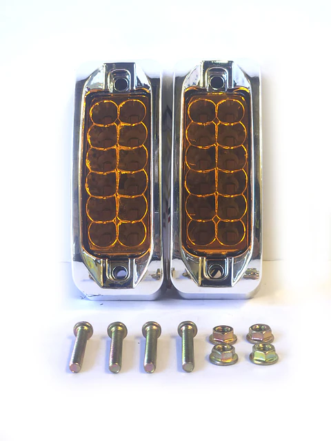 Luz Lateral LED Rectangular Moderna AMBAR, 12 LED / SET 2 unidades 