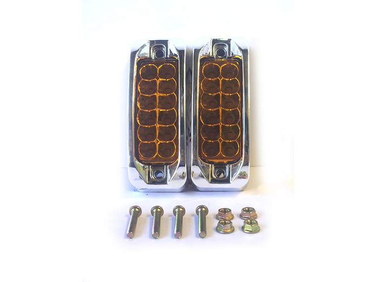 Luz Lateral LED Rectangular Moderna AMBAR, 12 LED / SET 2 unidades  1