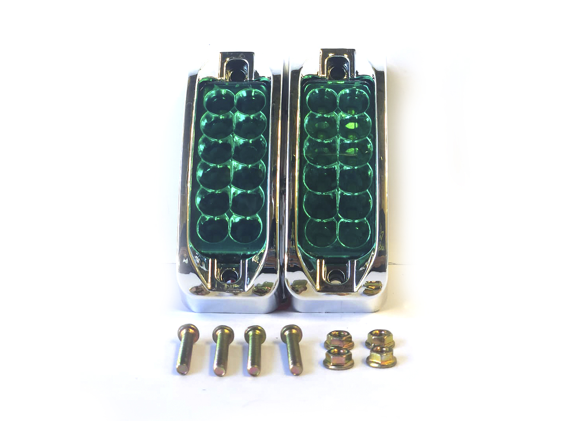 Luz Lateral LED Rectangular Moderna AZUL,12 LED / SET 2 unidades  1