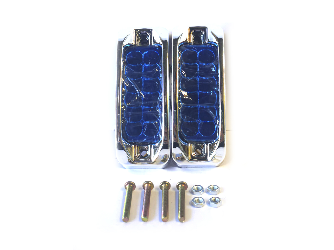 Luz Lateral LED Rectangular Moderna ROJO,12 LED / SET 2 unidades  1