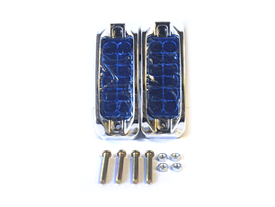 Luz Lateral LED Rectangular Moderna ROJO,12 LED / SET 2 unidades 