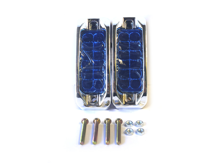 Luz Lateral LED Rectangular Moderna ROJO,12 LED / SET 2 unidades  1