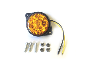 Luz Lateral LED Circular AMBAR, 6 LED- Set de 2 Unidades