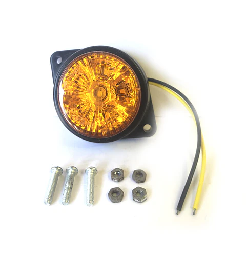 Luz Lateral LED Circular AMBAR, 6 LED- Set de 2 Unidades